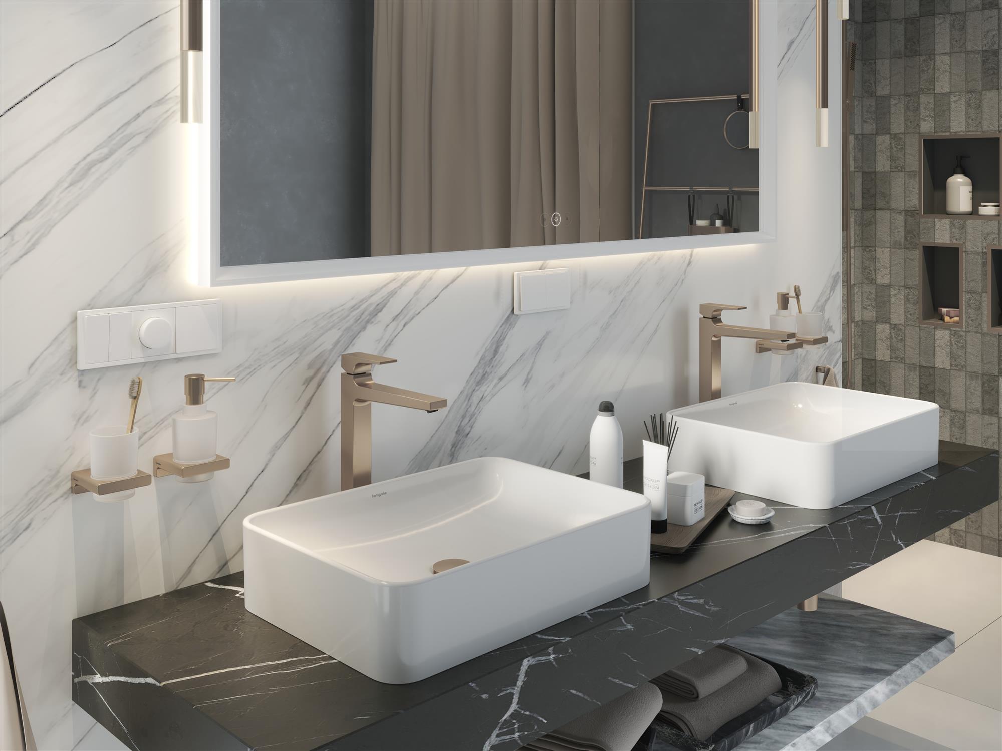 Hansgrohe Xuniva Q umywalka 55x40 cm nablatowa SmartClean biały 61075450