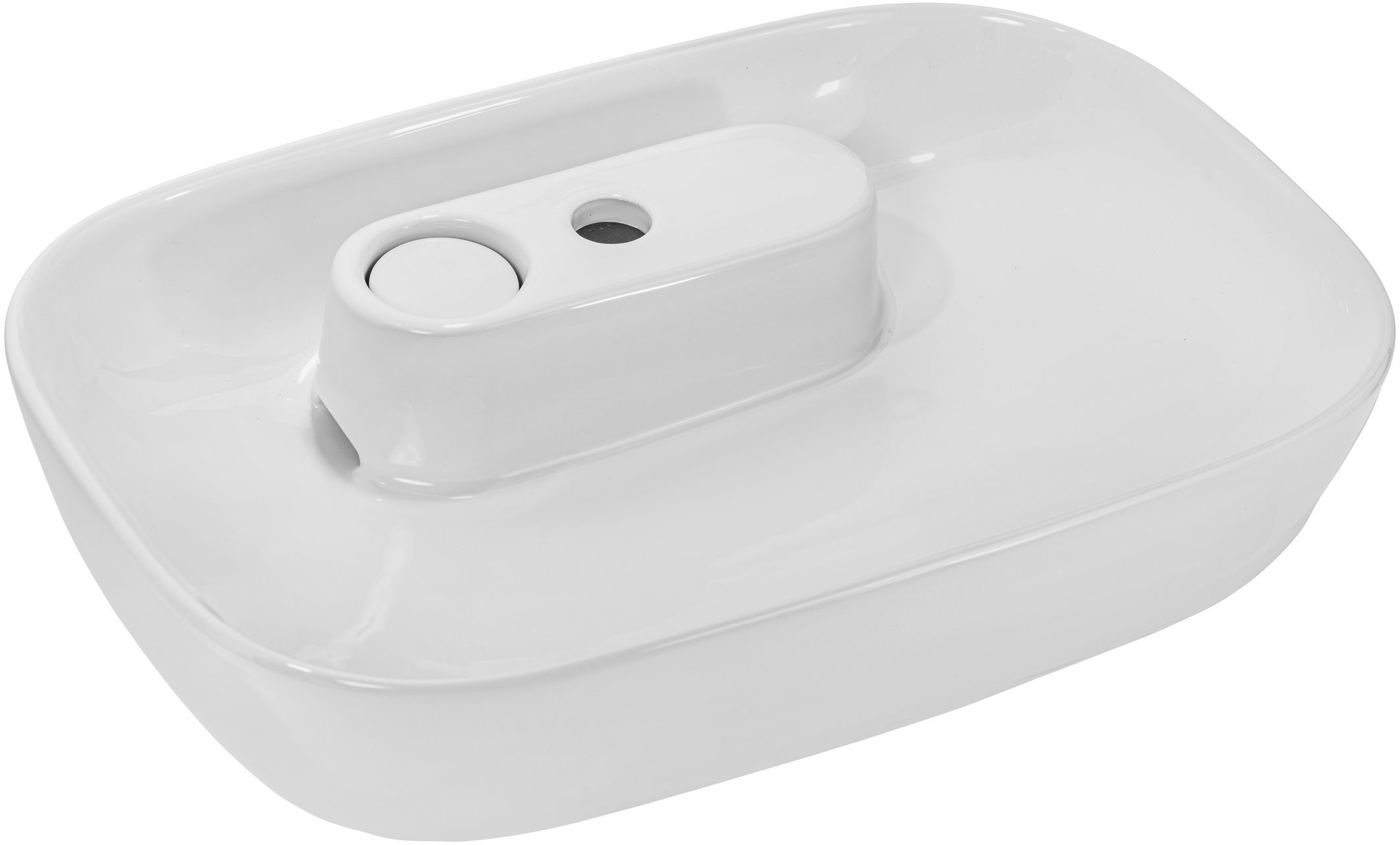 Comad Pola umywalka 60x40,5 cm prostokątna nablatowa biała UN-POLA-GW