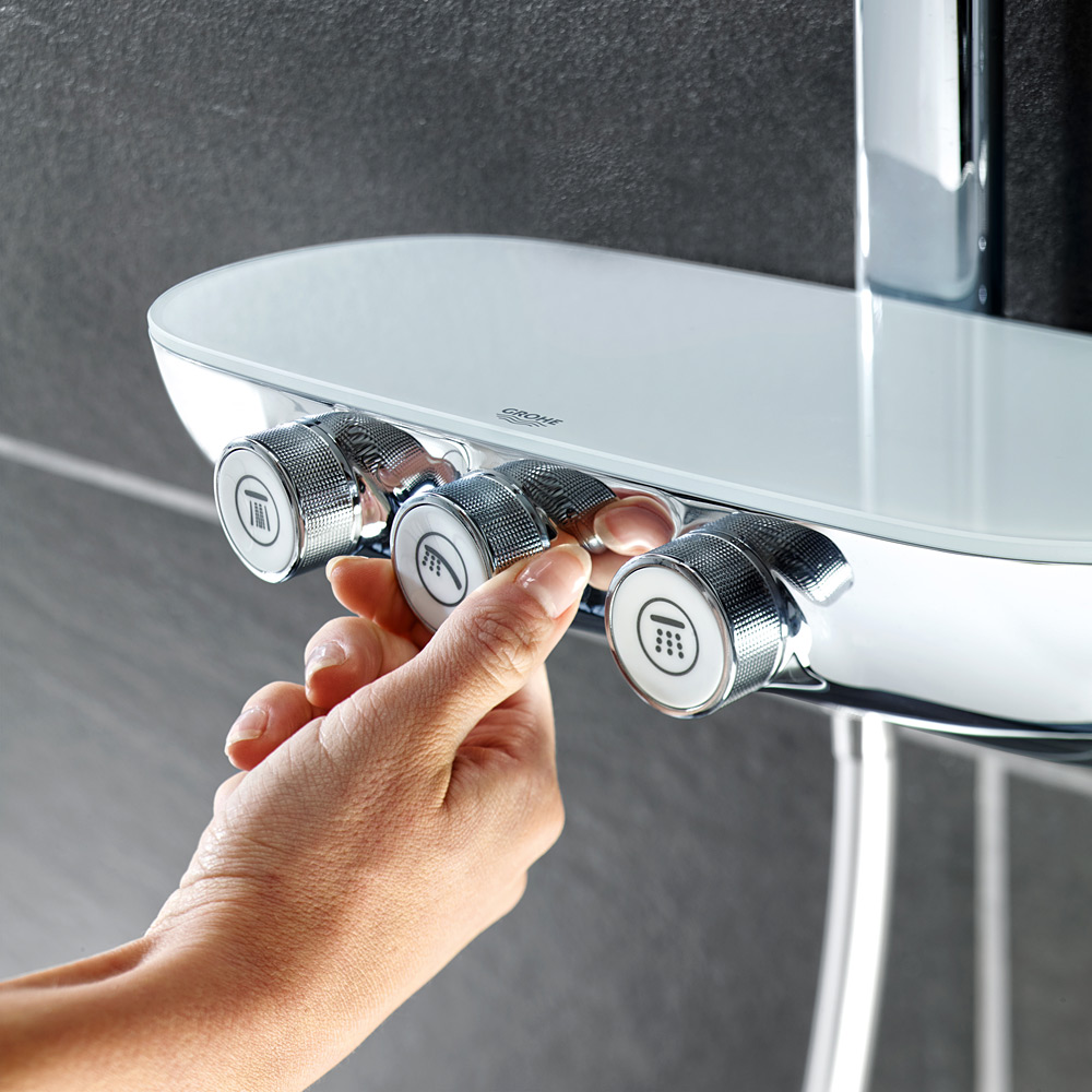 Grohe Smartcontrol Rainshower System SmartControl 360 MONO zestaw prysznicowy ścienny termostatyczny z deszczownicą chrom 26361000