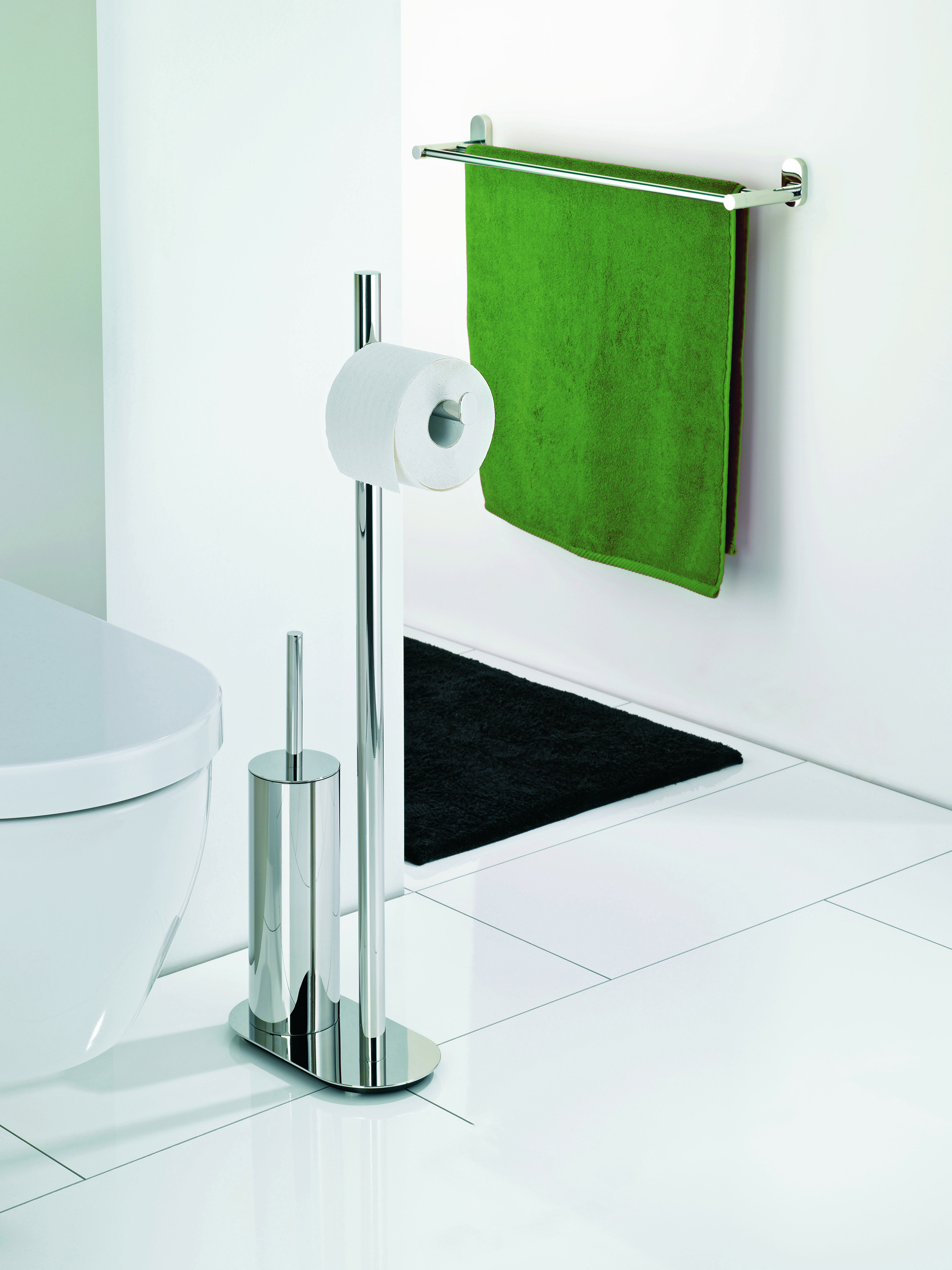 Kela Lucido stojak na papier toaletowy ze szczotką WC stal 22698 - Wysyłka w 24h