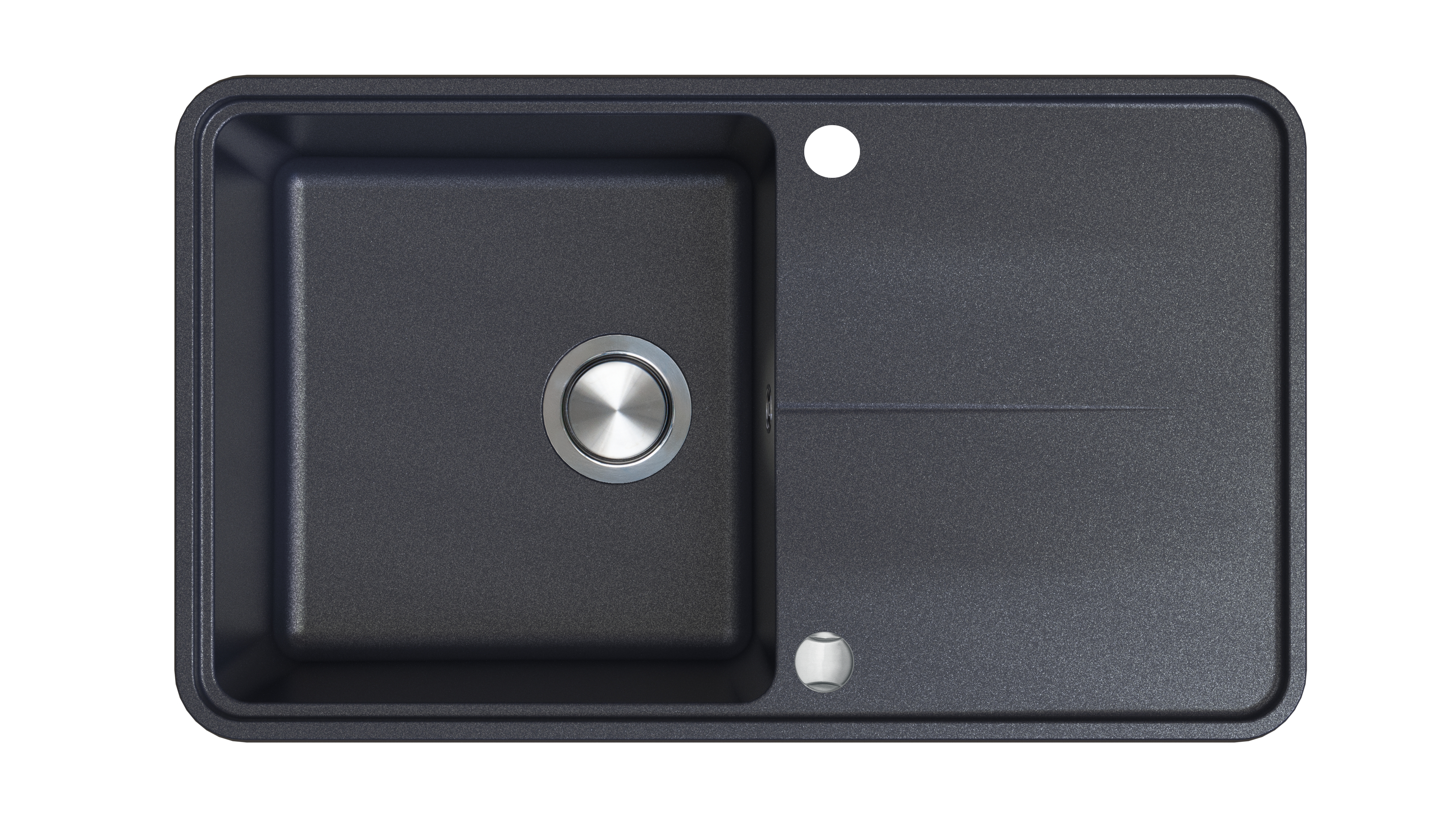 Berg Victoria zlewozmywak granitowy 78x50 cm Onyx metaliczny BRV1411