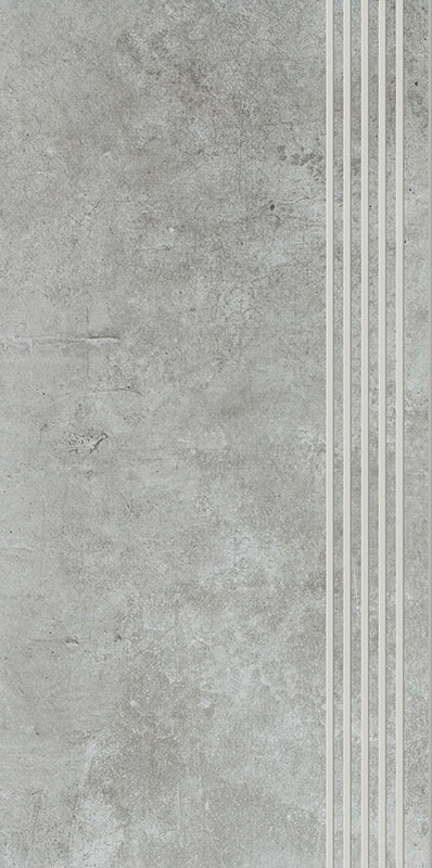 Paradyż Scratch stopnica 29,8x59,8 cm prosta nacinana szary półpoler