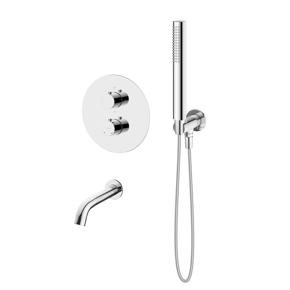 Zestaw Oltens Katla zestaw wannowo-prysznicowy podtynkowy termostatyczny chrom 36610100