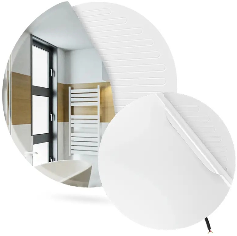 Termofol TF-AF mata grzewcza pod lustro 60 cm okrągła 60W biała TF-AF-12