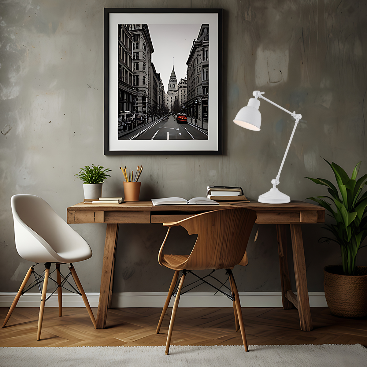 Argon Eufrat lampa biurkowa 1x15W biała 3194