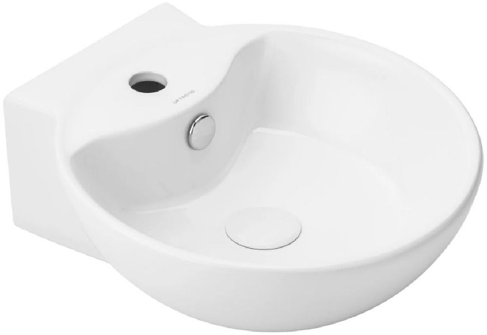 Uptrend Rio umywalka 42,5x15 cm okrągła ścienna biała TR4033