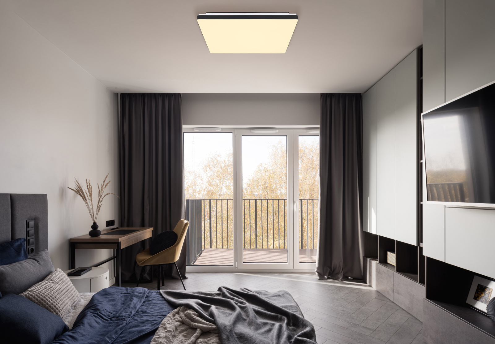 Globo Lighting Ully plafon 1x24 W biały-czarny 48025OBSH