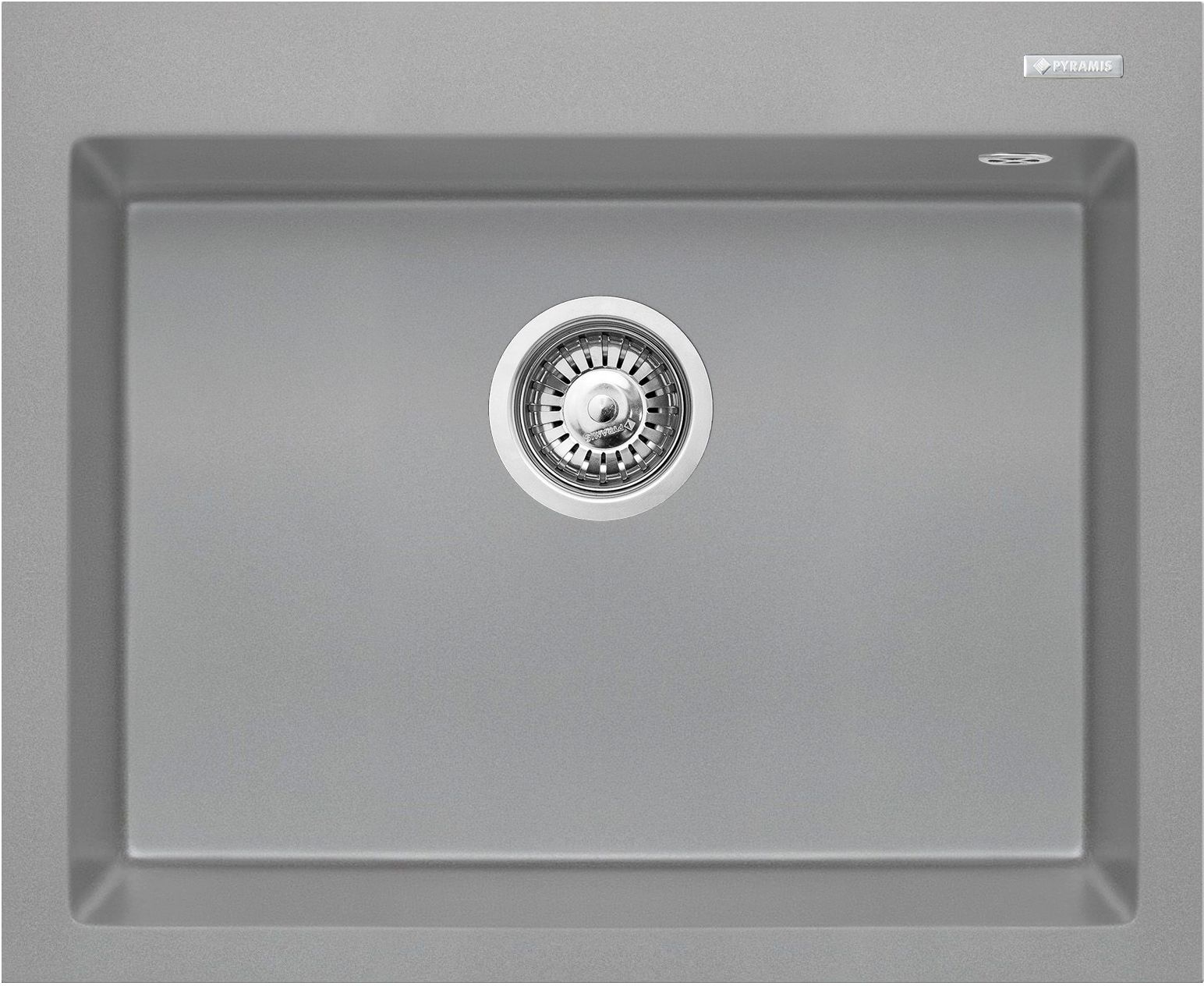 Pyramis Istros zlewozmywak granitowy 61x50 cm szary 070186912