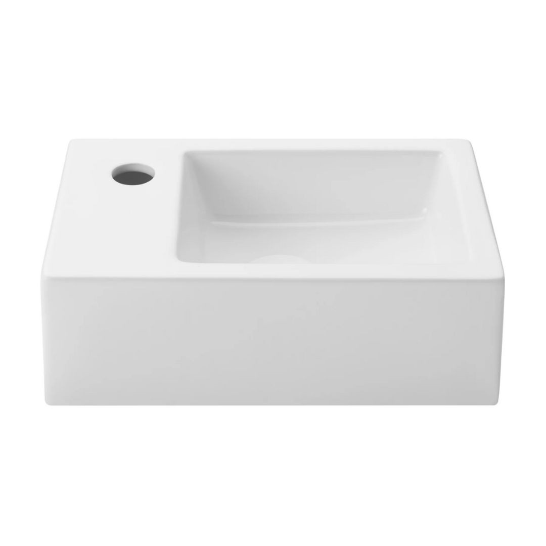 Uptrend Rosa umywalka 37x12 cm prostokątna nablatowa biała TR4331A