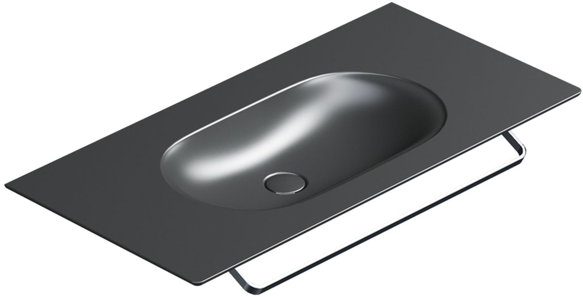 Catalano Horizon umywalka 100x50 cm prostokątna ścienna-meblowa-z blatem czarna 0521010022