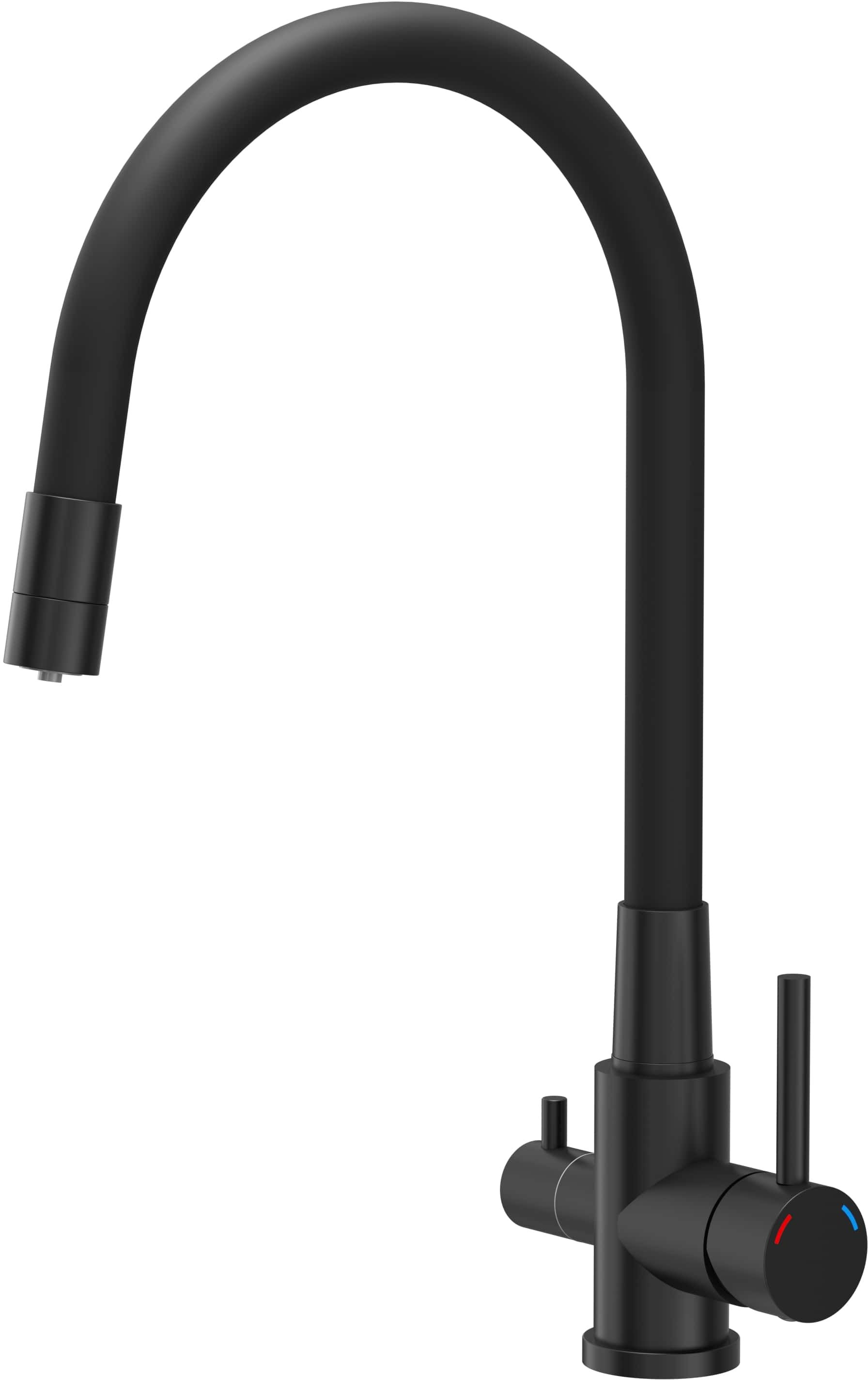 Quadron Agnes bateria kuchenna do filtra wody stojąca czarna 52141BLM - Wysyłka w 24h