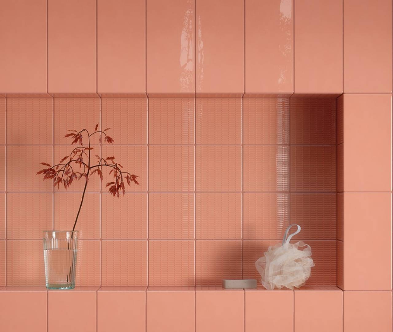 Paradyż Neve Creative Dekor płytka ścienna 9,8x9,8 cm blush połysk