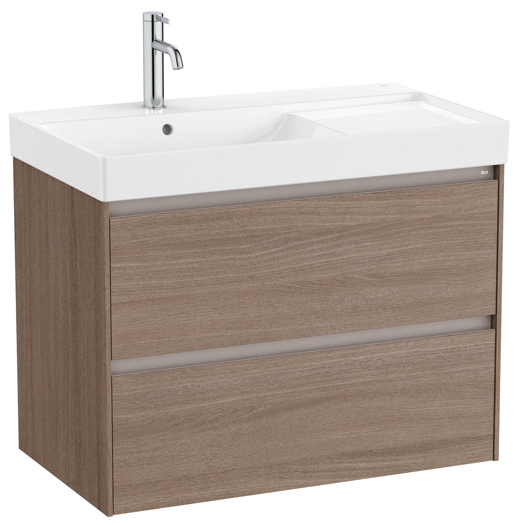 Roca Ona Uni umywalka z szafką 80 cm ciemny wiąz A851692511