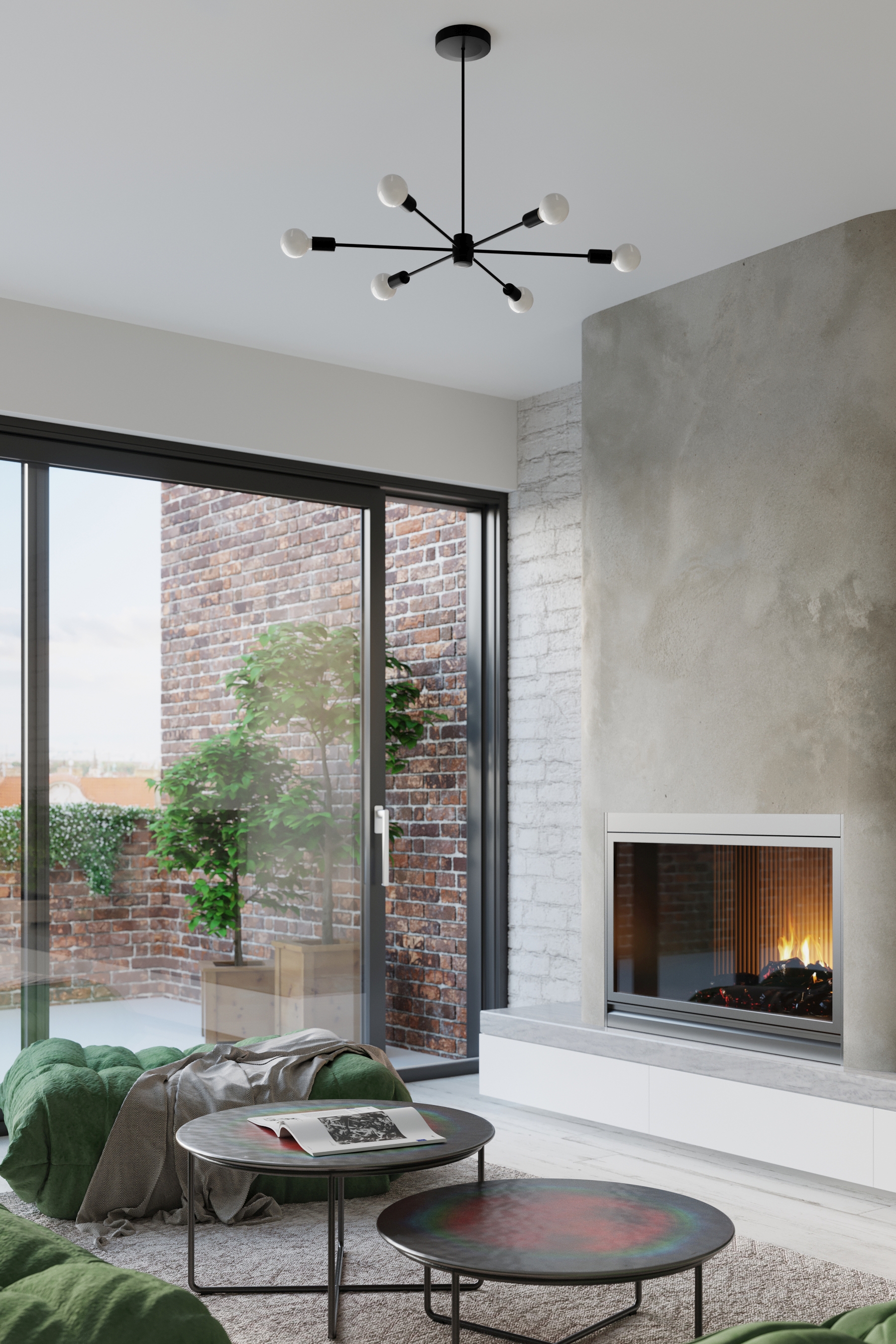 Sollux Lighting Lango 6 lampa podsufitowa 6x60W czarna SL.1023