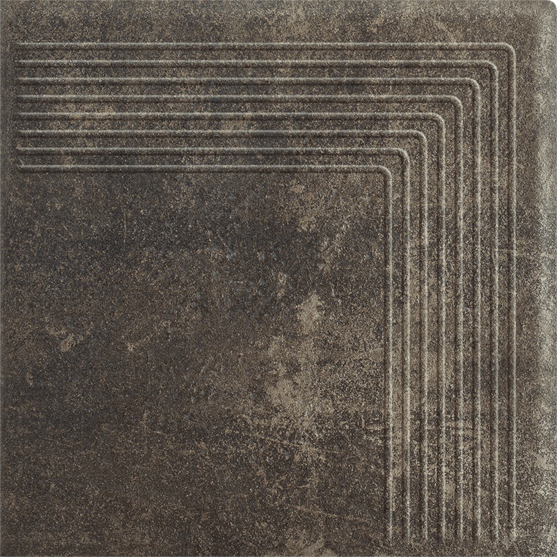 Paradyż Scandiano stopnica 30x30 cm narożna STR brązowy mat