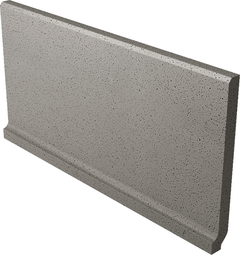 Paradyż Bazo cokół podłogowy 10x19,8 cm wywinięty sól-pieprz szary mat