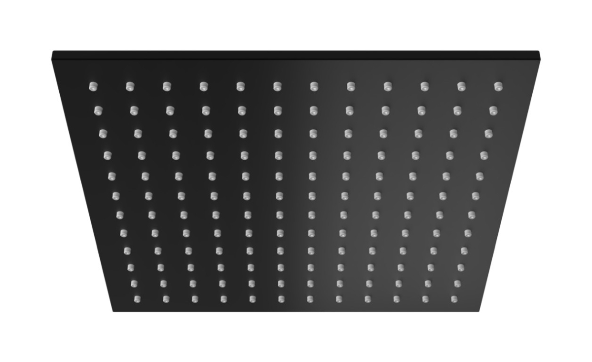 Kohlman Experience Black deszczownica 25 cm kwadratowa czarny mat Q25EB