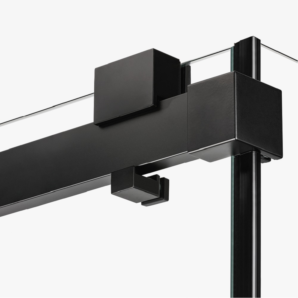 New Trendy Softi Black drzwi prysznicowe 140 cm rozsuwane czarny mat/szkło przezroczyste EXK-3954