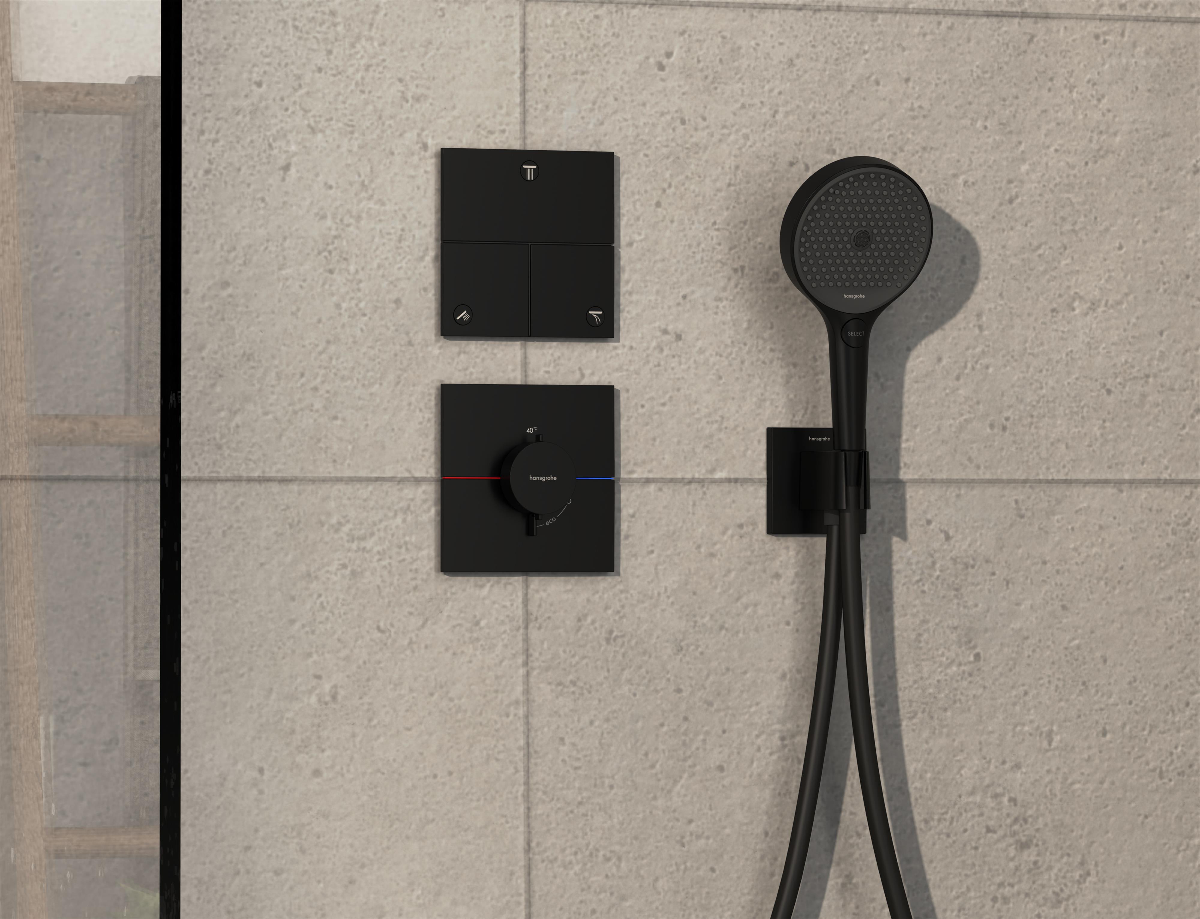Hansgrohe ShowerSelect Comfort E zawór podtynkowy odcinający czarny mat 15573670 - Wysyłka w 24h