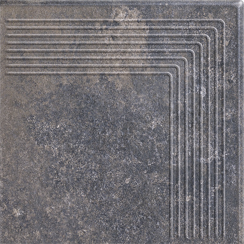 Paradyż Viano stopnica 30x30 cm STR narożna antracytowy mat