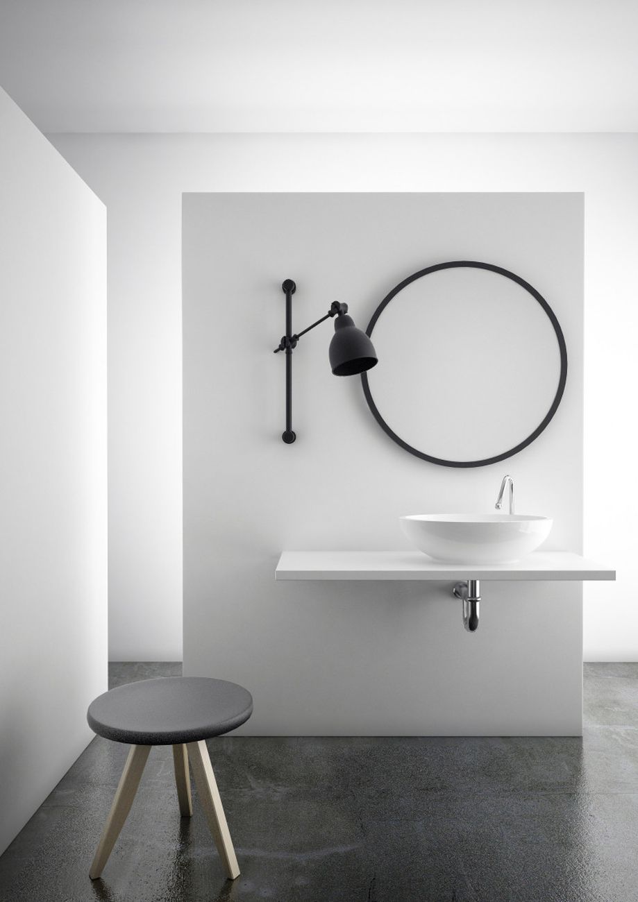 Dubiel Vitrum Ring 2 lustro łazienkowe 70 cm okrągłe czarny mat