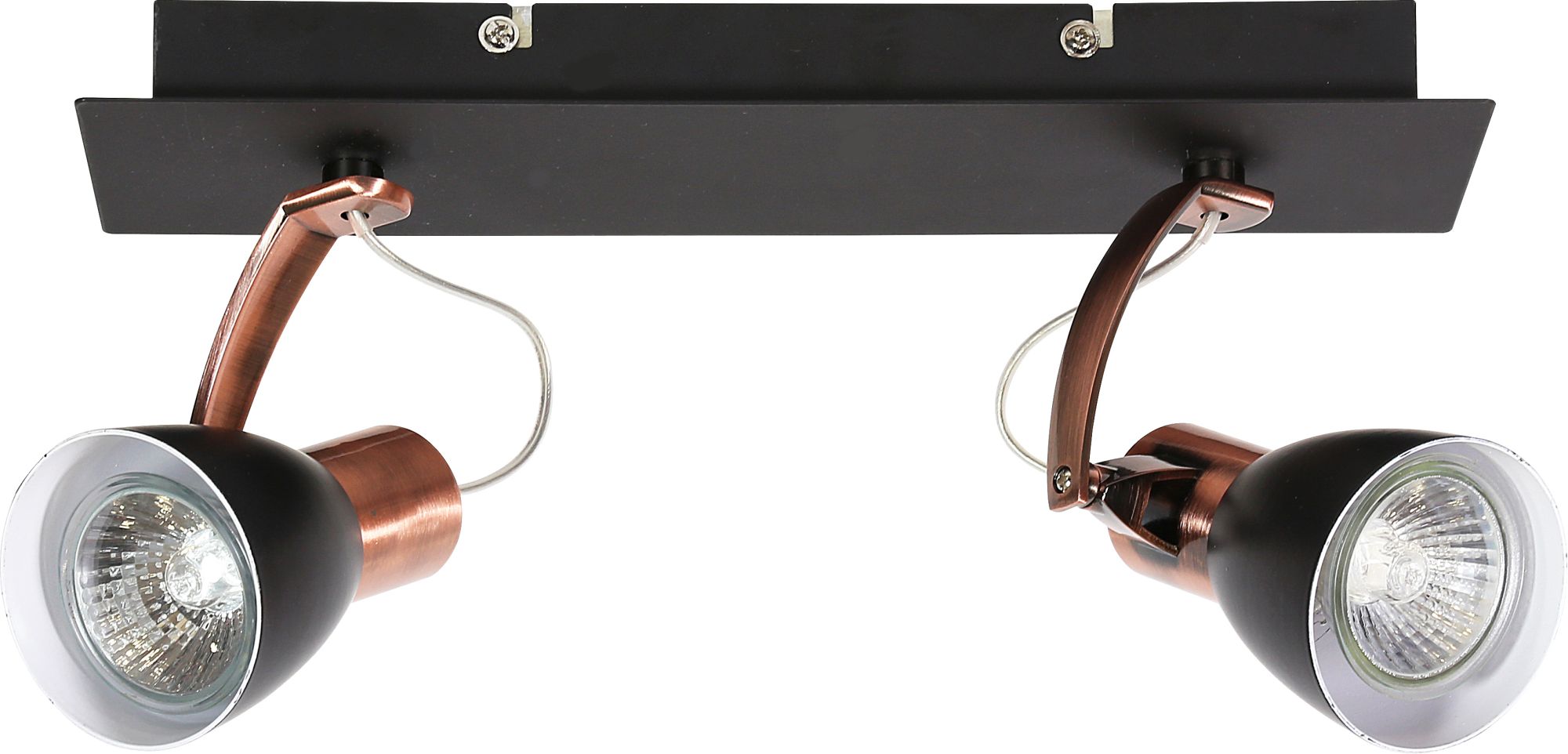 Candellux Markus lampa podsufitowa 2x50 W czarna 92-37442-M