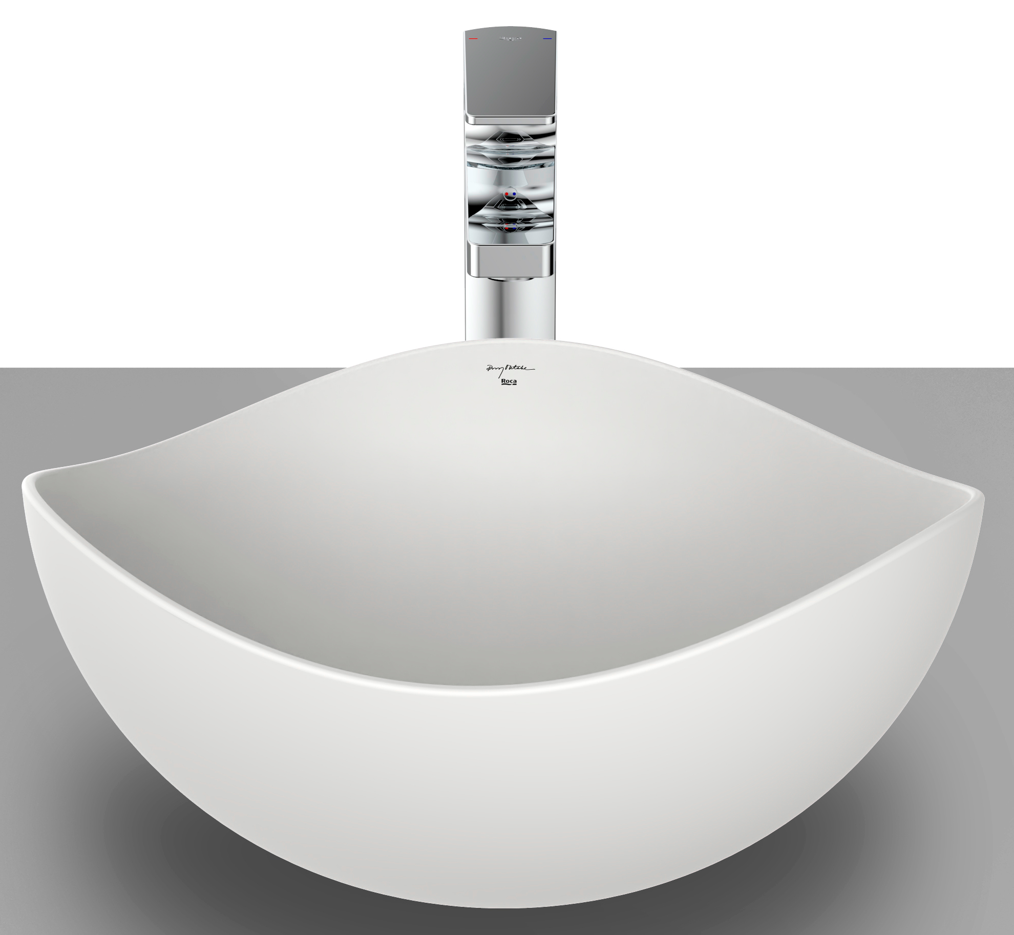 Roca Ohtake umywalka 38x38 cm nablatowa biała A327A15620