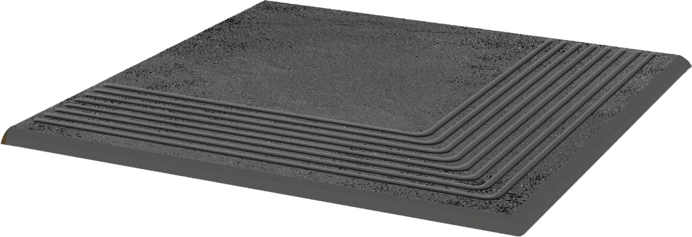 Paradyż Semir stopnica 30x30 cm narożna grafitowy mat
