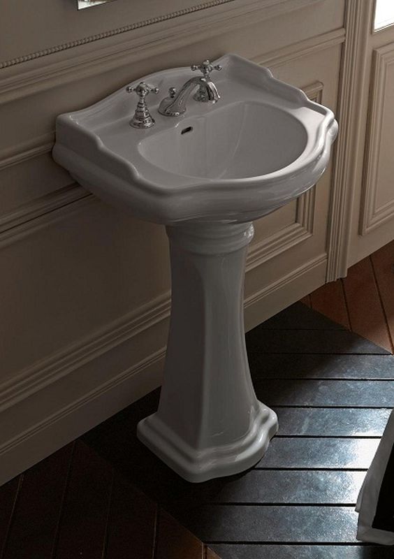 Kerasan Retro umywalka 55x46,5 cm półokrągła ścienna biała 104501