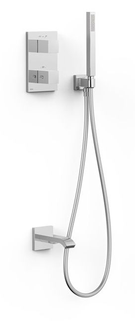 Tres Therm-Box zestaw wannowo-prysznicowy podtynkowy termostatyczny chrom 00625006