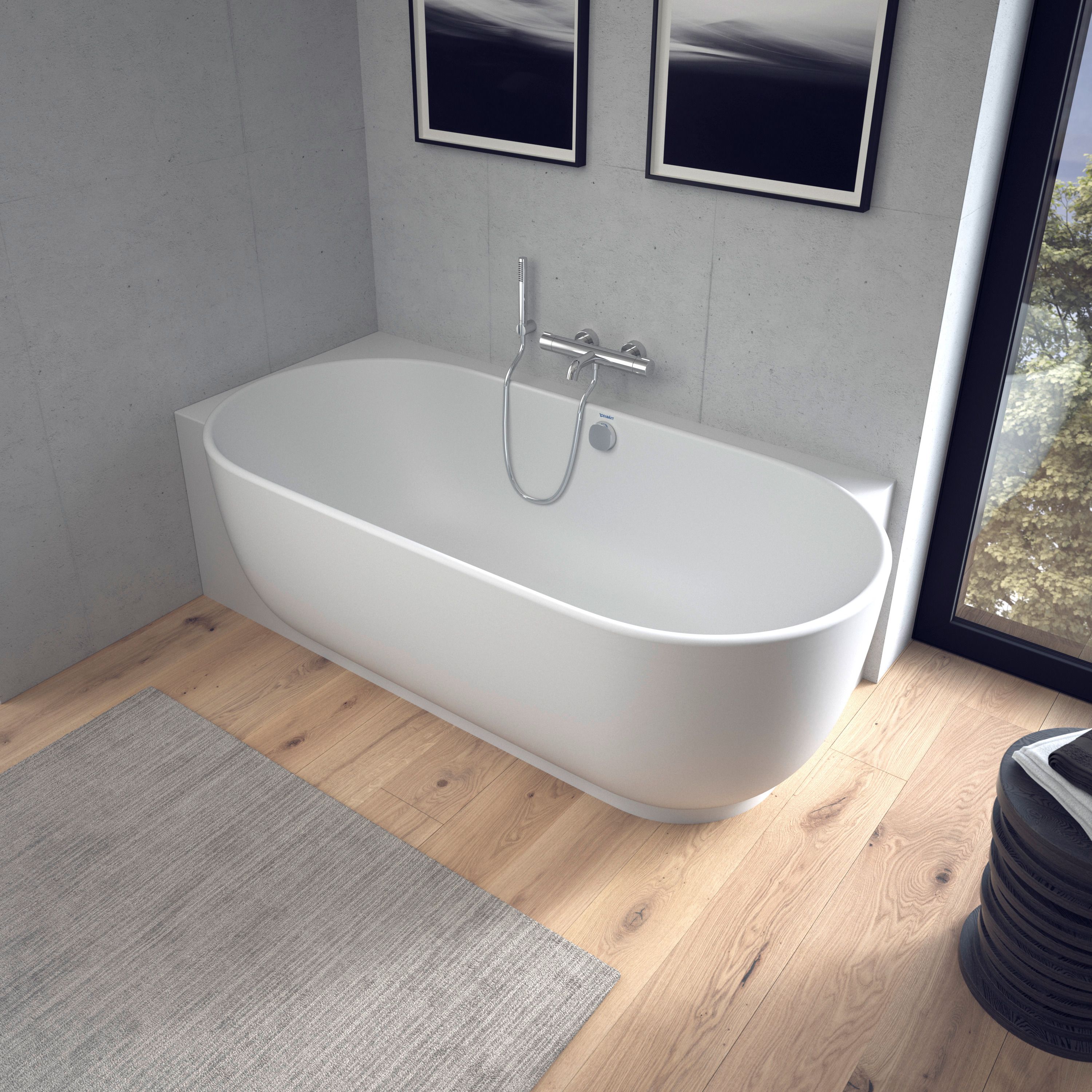 Duravit Luv wanna narożna 185x95 cm owalna lewa biała satynowa700431000000000