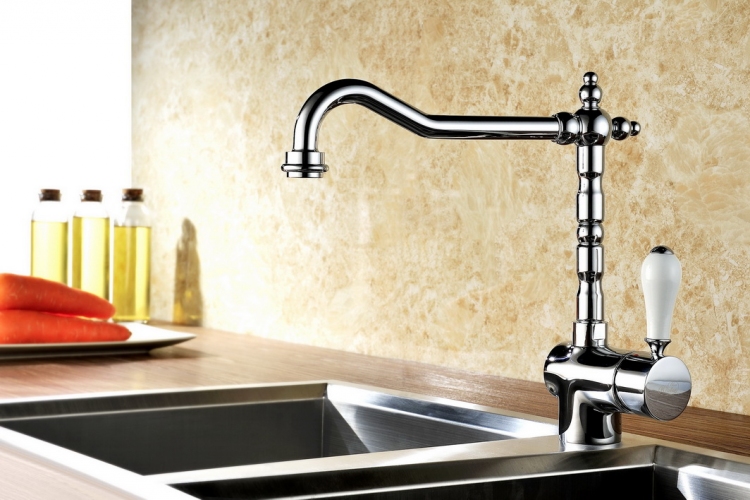 Blue Water Sycylia bateria kuchenna z wylewką 360° chrom