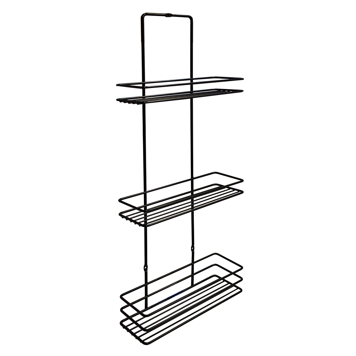 Sepio półka łazienkowa 23 cm potrójna czarna 10POLLAZ3PBLA