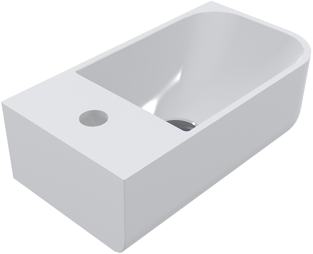 Miraggio Ko umywalka 40x22 cm narożna ścienna biała 69125610