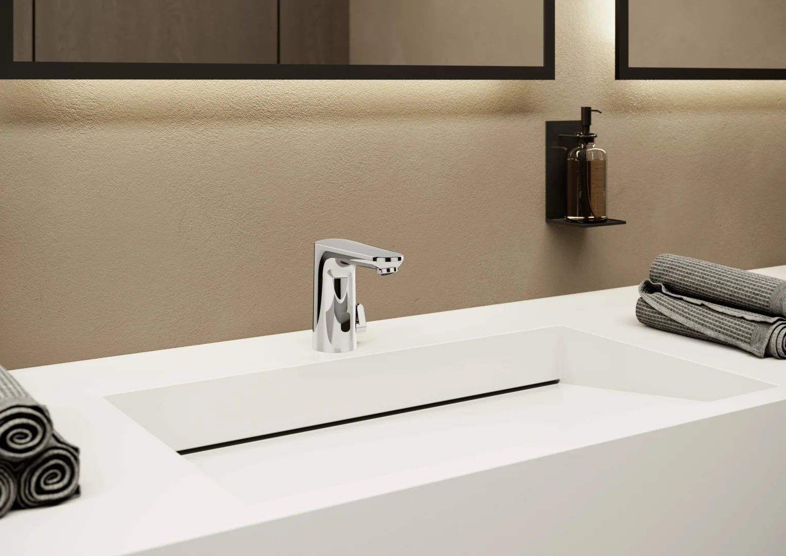 Oras Electra bateria umywalkowa stojąca elektroniczna chrom 9200FTZ