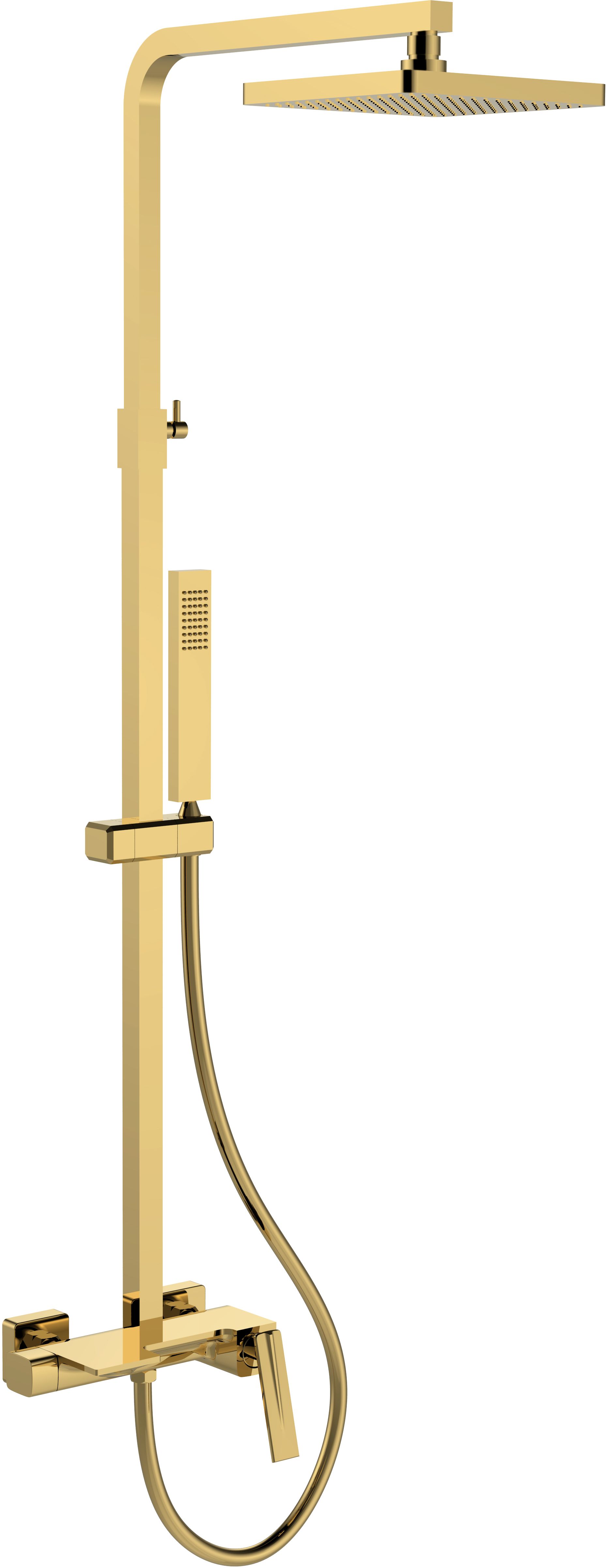 Besco Aspira zestaw prysznicowy ścienny złoty BP-AN-ZL