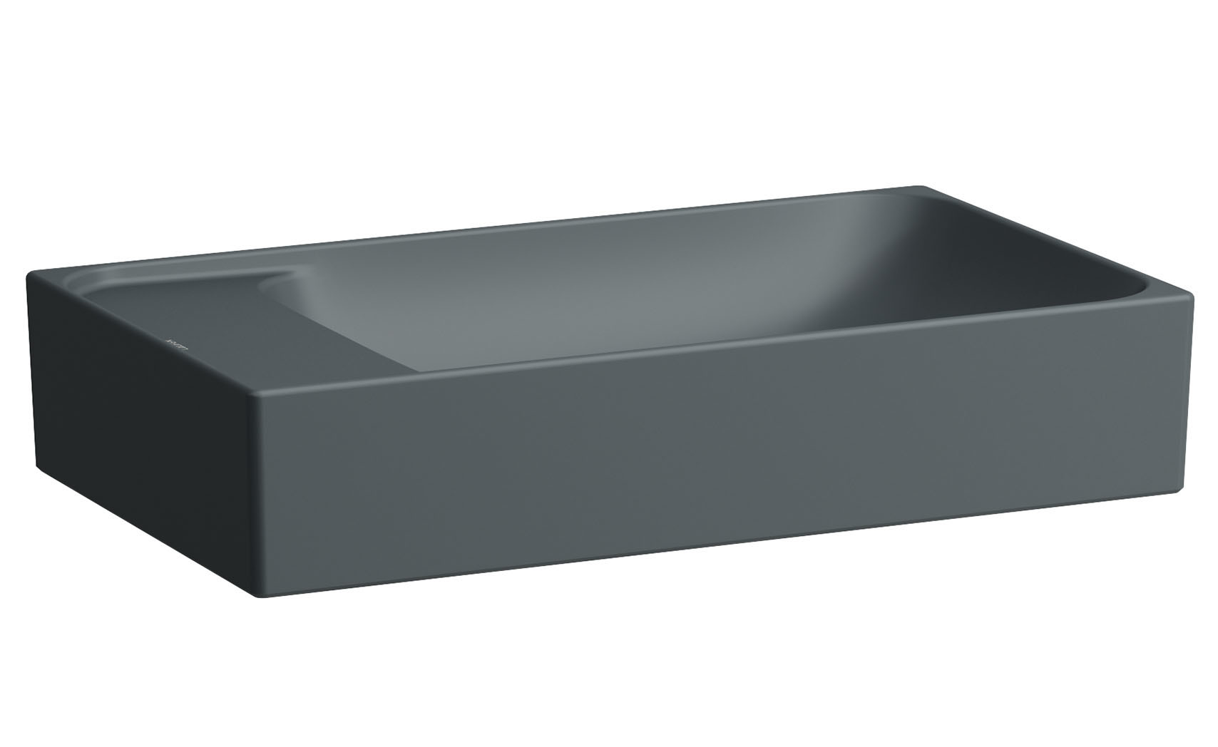 Laufen Meda umywalka 60x35 cm prostokątna nablatowa grafitowy mat H8121137581121