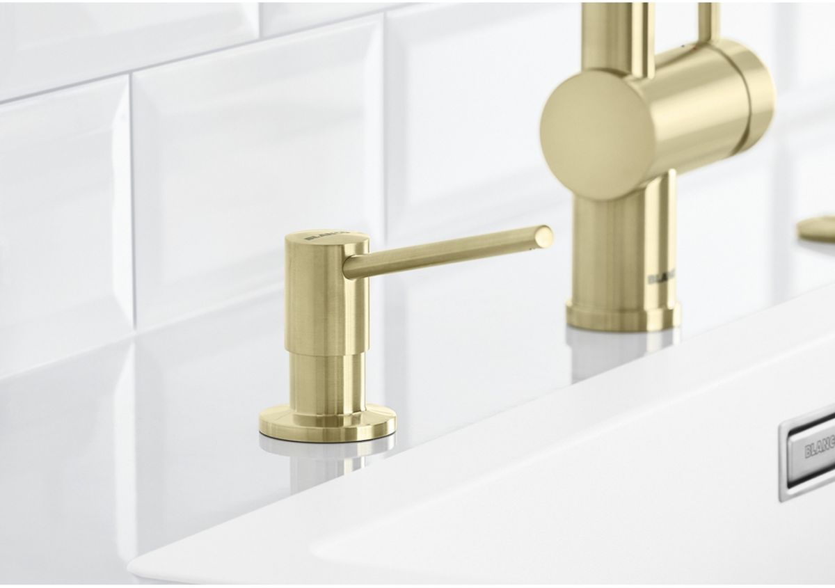 Blanco Torre dozownik do płynu 300 ml blatowy złoty satynowy 526700