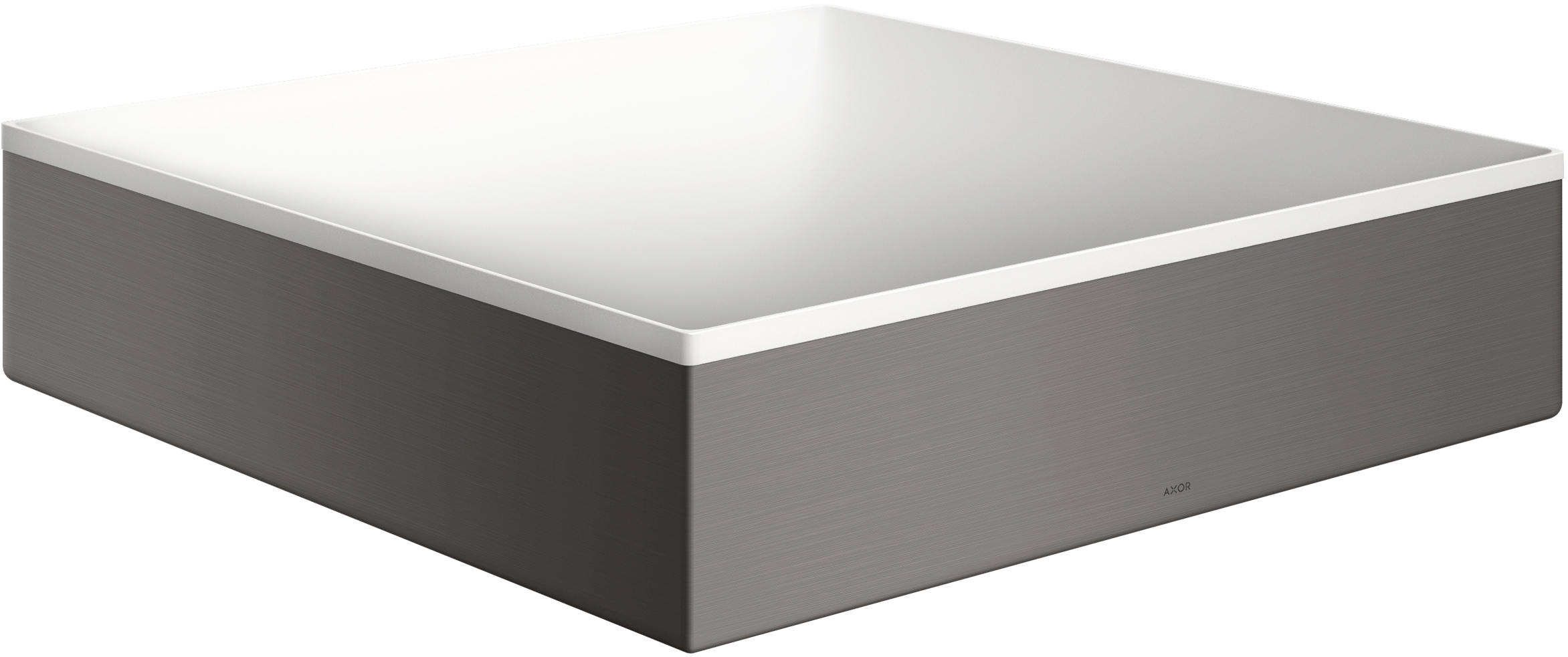 Axor Suite umywalka 40x40 cm nablatowa kwadratowa biały/czarny chrom szczotkowany 42003340