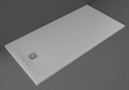 Rak Ceramics Feeling brodzik 80x160 cm prostokątny Raksolid szary RFST080160S503