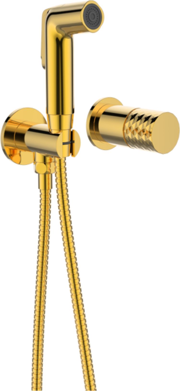 Sea-Horse Ove Gold bateria bidetowa z zestawem prysznicowym podtynkowa złota BJV308/1G