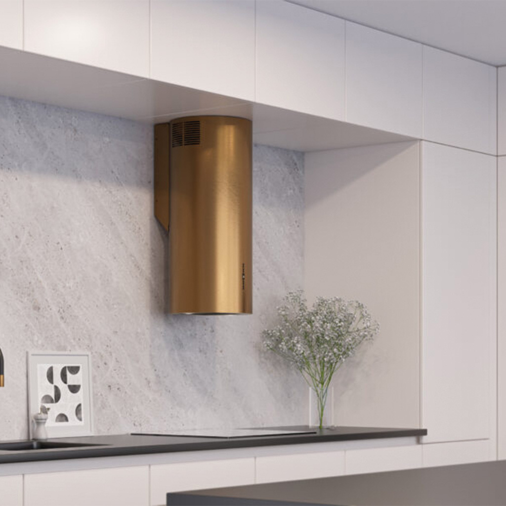 Maan Elba W35 okap kuchenny 35 cm kominowy miedź połysk OELBW835J4KS.S3CZ.SA.M3_EO