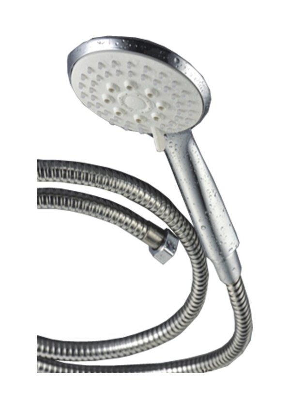 Invena Larisa zestaw prysznicowy chrom/biały AU-01-M01