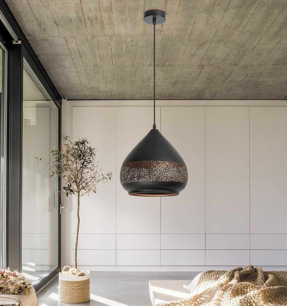 Rabalux Kaia lampa wisząca 1x40W czarna 2278