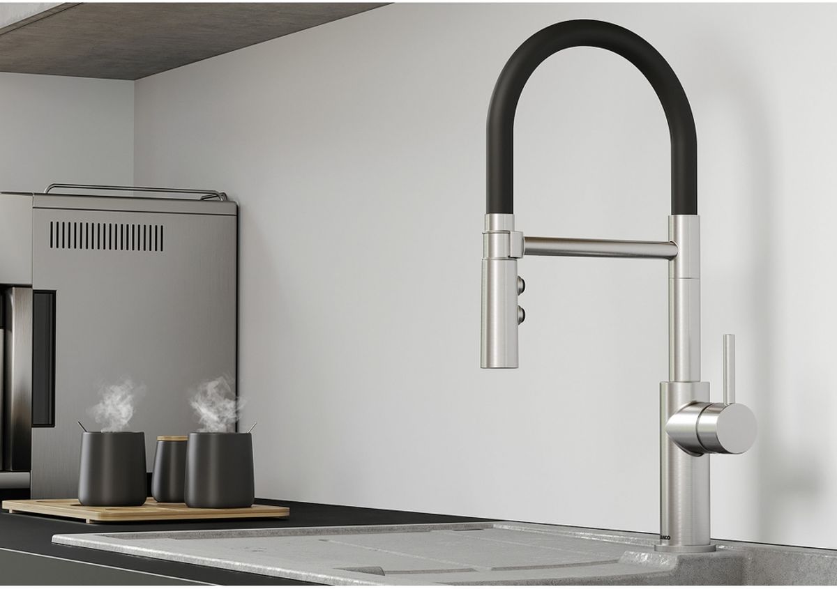 Blanco Catris-S bateria kuchenna stojąca stal-czarna 525792 - Wysyłka w 24h