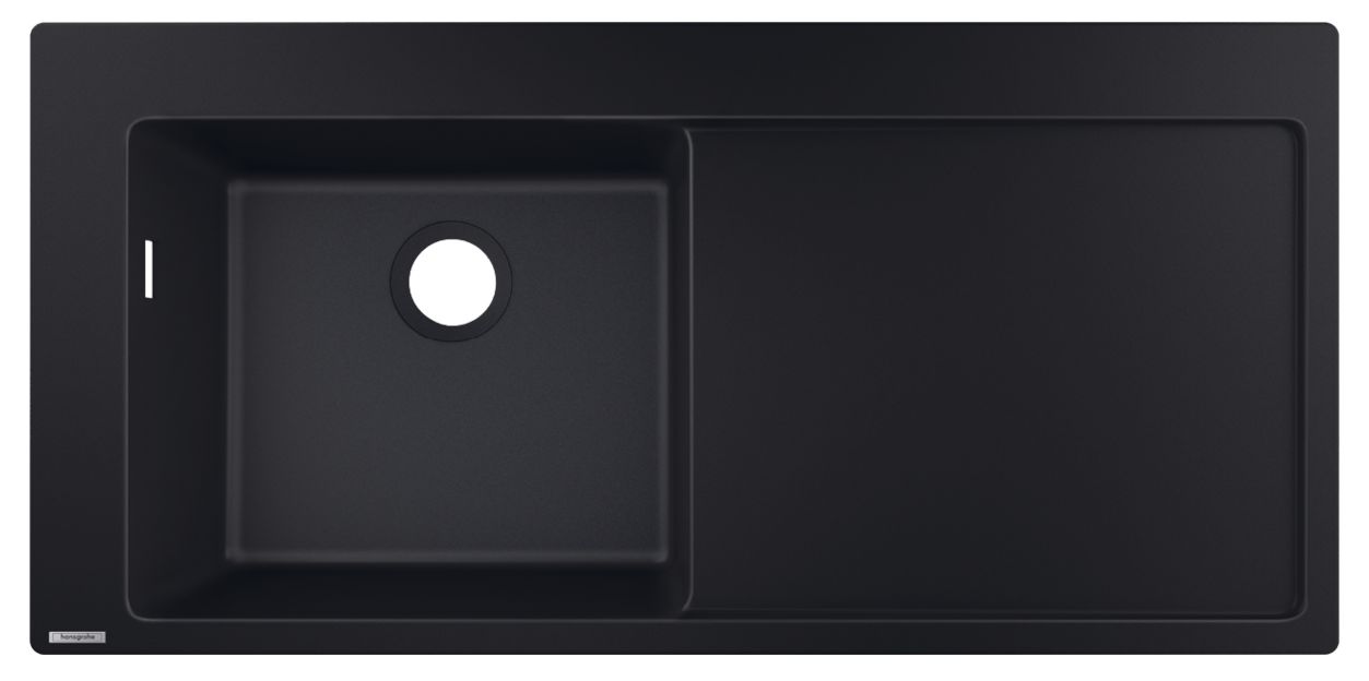 Hansgrohe S51 S5110-F450 zlewozmywak 105x51 cm wpuszczany SilicaTec grafitowa czerń 43330170