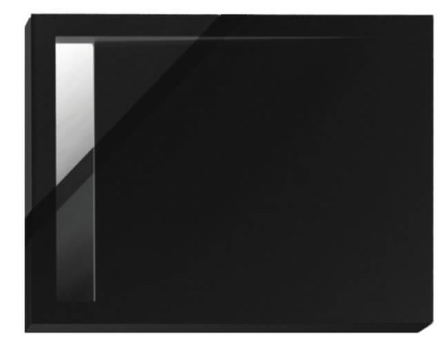 Polimat West New brodzik 120x100 cm prostokątny czarny 00327