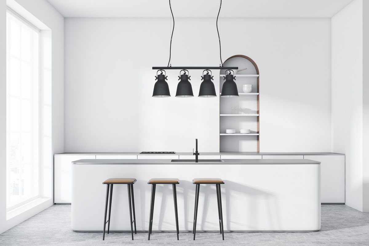 Italux Lavare lampa wisząca 4x40 W czarna MD-HN82608-4-BK+WH