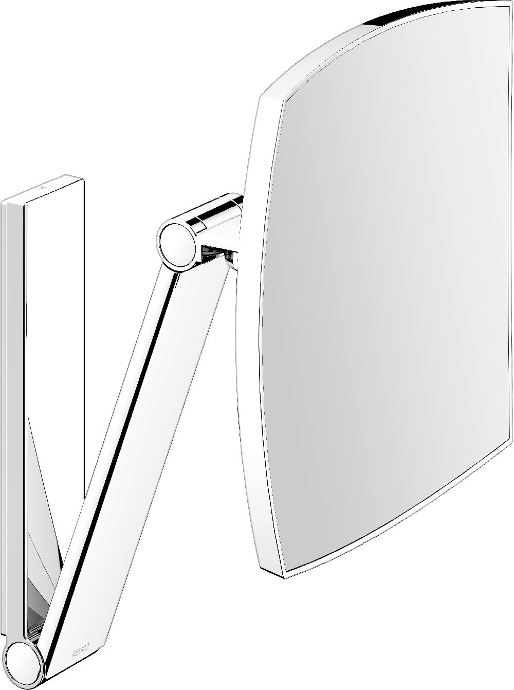 Keuco Cosmetic mirrors lusterko kosmetyczne 20x30,8 cm prostokątne z oświetleniem brąz szczotkowany 17613030000