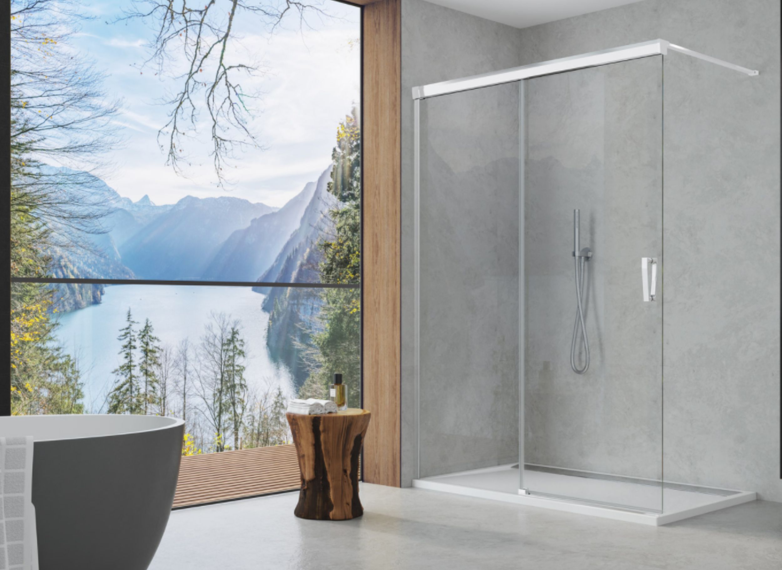 SanSwiss Cadura Walk-In ścianka prysznicowa 100 cm z elementem przesuwnym lewa srebrny połysk/szkło przezroczyste CAW2G1005007